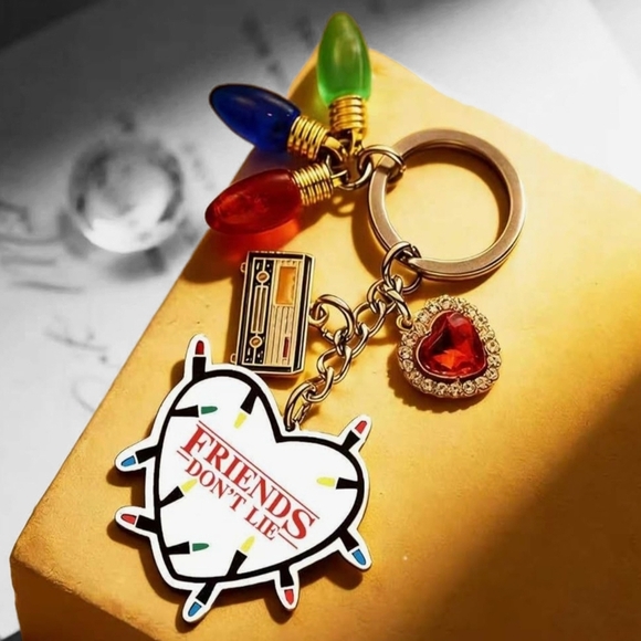 Accessories - Stranger Things Keychain Charm - Friends Dont Lie 2 Sided Accessory NWT